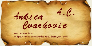 Ankica Čvarković vizit kartica